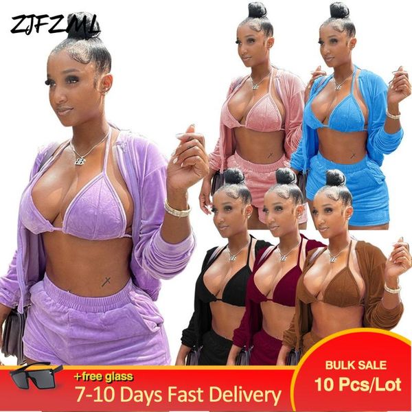women's tracksuits bulk lots wholesale items velour 2 piece club outfits fall winter clothes 2021 crop hooded long sleeve coat+short, Gray
women's tracksuits bulk lots wholesale items velour 2 piece club outfits fall winter clothes 2021 crop hooded long sleeve coat+short, Gray