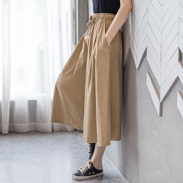 women's pants & capris 2021 summer fashion black casual elastic waist wide leg women cotton loose high, Black;white
women's pants & capris 2021 summer fashion black casual elastic waist wide leg women cotton loose high, Black;white