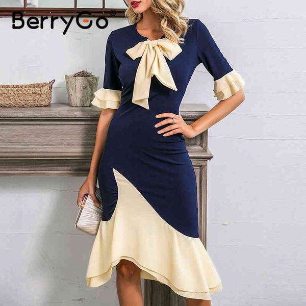 berrygo elegant ruffled tie-neck office dress women mermaid short party ladies patchwork casual bow bodycon 210513, Black;gray
berrygo elegant ruffled tie-neck office dress women mermaid short party ladies patchwork casual bow bodycon 210513, Black;gray
