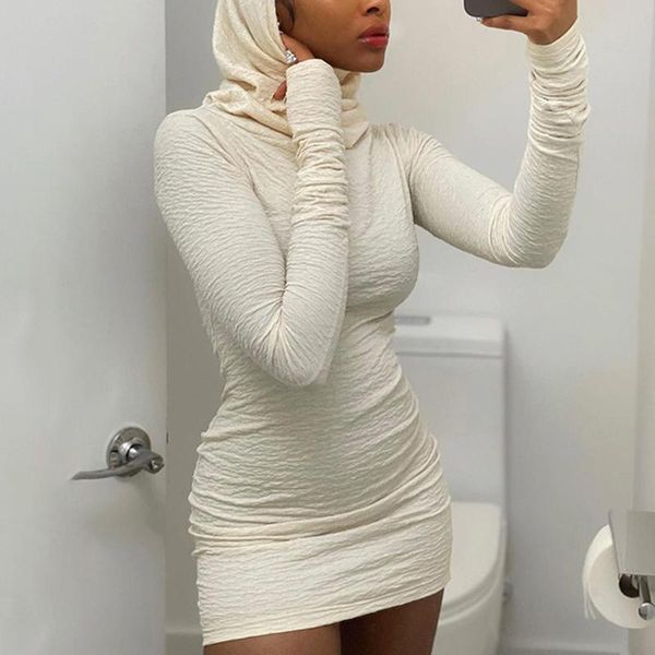 casual dresses women pure color tight-fitting long-sleeved autumn elegant dress basic retro 2021 hooded mini costume, Black;gray
casual dresses women pure color tight-fitting long-sleeved autumn elegant dress basic retro 2021 hooded mini costume, Black;gray