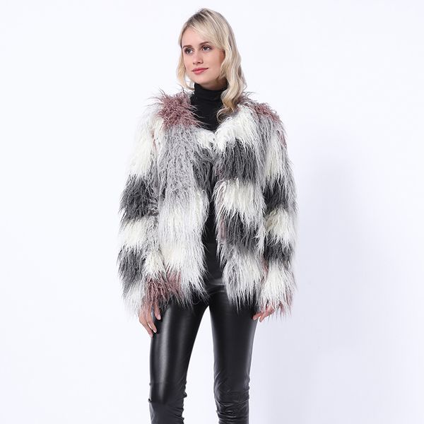 autumn and winter new women's imitation fur coat mid-length mink velvet fox fur, Black
autumn and winter new women's imitation fur coat mid-length mink velvet fox fur, Black