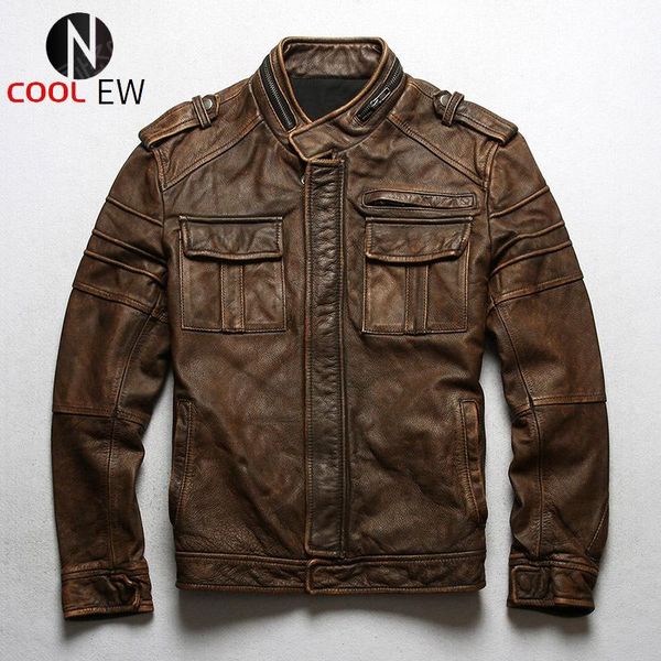 men's leather & faux super offer 2002, asian size read description genuine cow skin jacket mens cowhide thick vintage biker coat, Black
men's leather & faux super offer 2002, asian size read description genuine cow skin jacket mens cowhide thick vintage biker coat, Black
