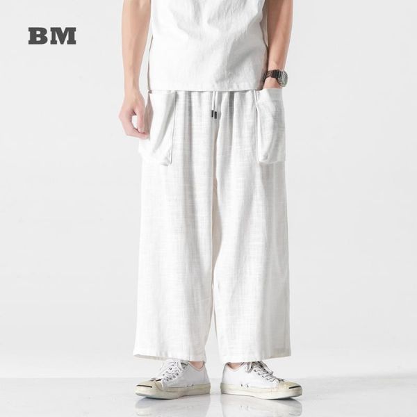men's pants 2021 chinese style linen plus size casual wide male harajuku hakama tai chi trousers men clothing oversized hanfu, Black
men's pants 2021 chinese style linen plus size casual wide male harajuku hakama tai chi trousers men clothing oversized hanfu, Black