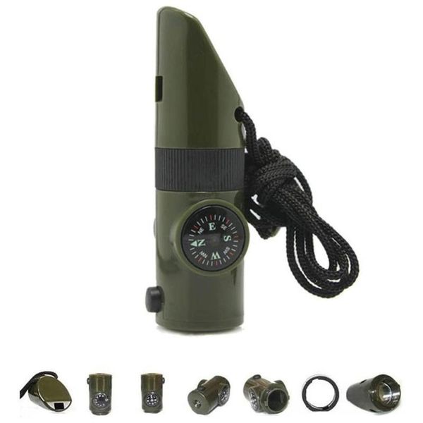 outdoor gadgets multifunctional whistle 7 in 1 survival trekking compass mirror torch magnifier led light thermometer storage tools
outdoor gadgets multifunctional whistle 7 in 1 survival trekking compass mirror torch magnifier led light thermometer storage tools