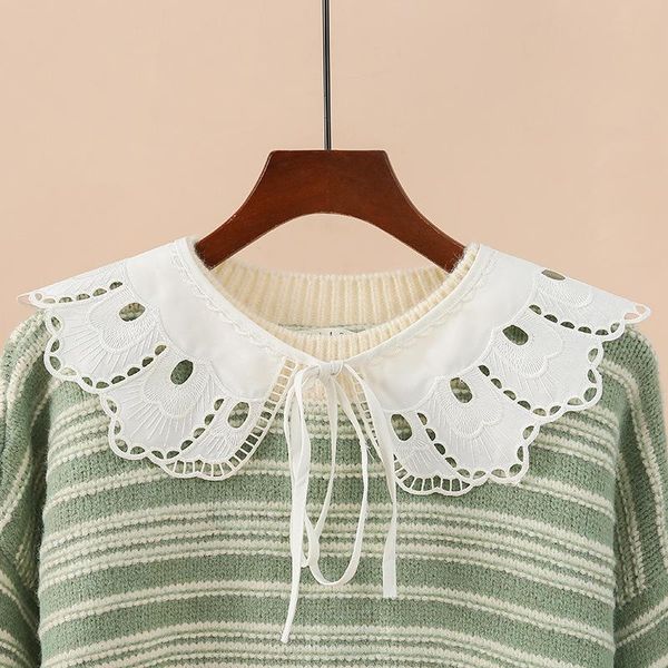 bow ties fashion solid color fake collar shawl wrap for women floral embroidered doll shirt detachable false collars, Black;gray
bow ties fashion solid color fake collar shawl wrap for women floral embroidered doll shirt detachable false collars, Black;gray