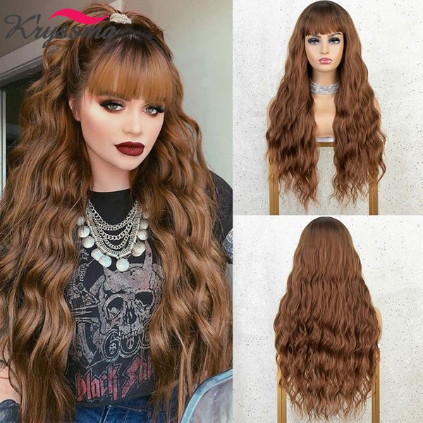 lx brand brown wig with bangs natural wave wigs for women heat resistant ginger color synthetic loose curly wigs for cosplayfactory direct, Black
lx brand brown wig with bangs natural wave wigs for women heat resistant ginger color synthetic loose curly wigs for cosplayfactory direct, Black