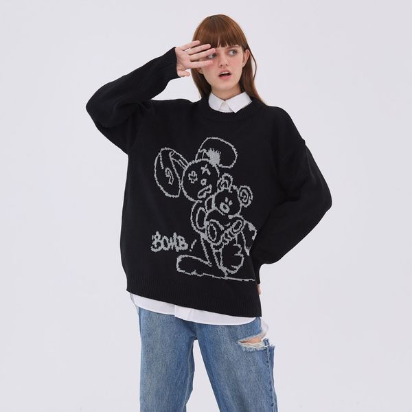 sweaters spring fashion kawaii from anime cartoons retro mesh harajuku women's clothing pull homme 2021 sweater sweter, White;black
sweaters spring fashion kawaii from anime cartoons retro mesh harajuku women's clothing pull homme 2021 sweater sweter, White;black