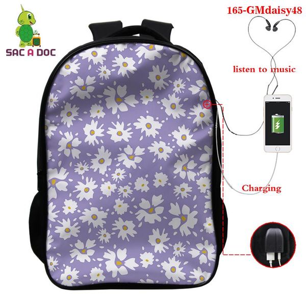 backpack 16 inch 3d daisy for women boys girls mochila print student school rucksack with usb charging bags
backpack 16 inch 3d daisy for women boys girls mochila print student school rucksack with usb charging bags
