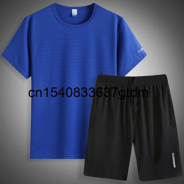 men's tracksuits fattening plus size sportswear in summer 2021, Gray