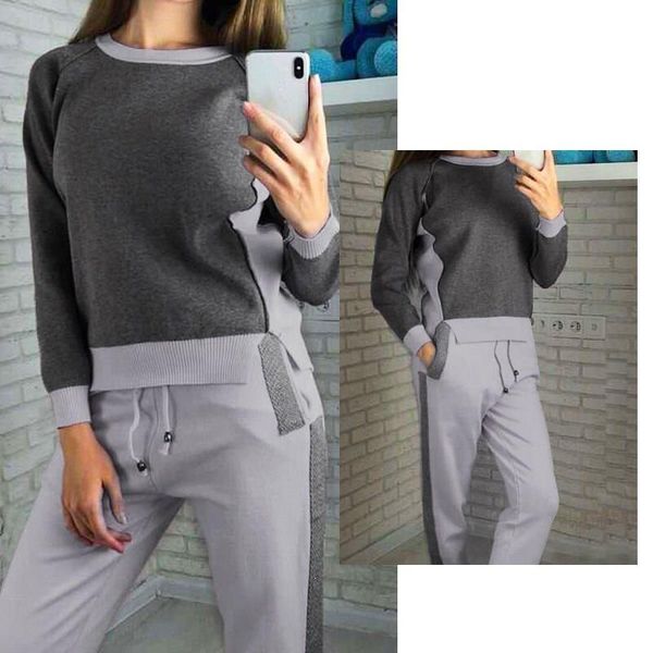 two piece dress patchwork knitted pullovers high waist pants set solid women irregular sweater suit winter loose outfits, White
two piece dress patchwork knitted pullovers high waist pants set solid women irregular sweater suit winter loose outfits, White