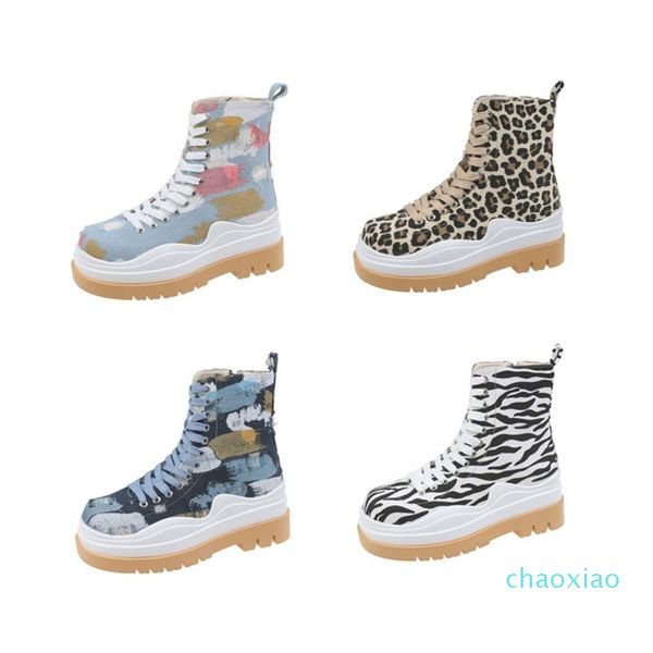 denim lace up martin boots women's 2021 fall thick soled motorcycle boot leopard high canvas shoes/ dlj80207, Black
denim lace up martin boots women's 2021 fall thick soled motorcycle boot leopard high canvas shoes/ dlj80207, Black