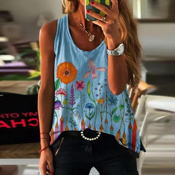 women's tanks & camis summer floral printed v-neck vest sleeveless vintage tank casual ladies beach t-shirt off shoulder blouse fem, White
women's tanks & camis summer floral printed v-neck vest sleeveless vintage tank casual ladies beach t-shirt off shoulder blouse fem, White