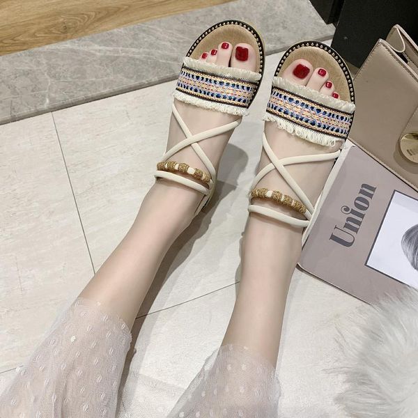 sandals 2021 national style female summer fairy tale korean version of the flat student tied roman shoes, Black
sandals 2021 national style female summer fairy tale korean version of the flat student tied roman shoes, Black