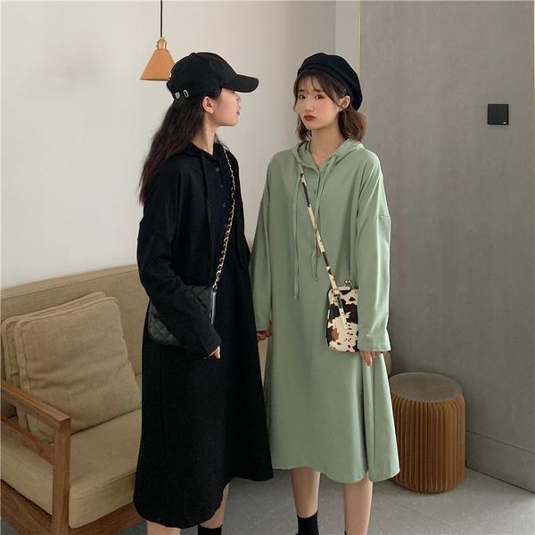 casual dresses vintage loose dress spring autumn slim full sleeve simple hooded collar long women's clothing fashion brand, Black;gray
casual dresses vintage loose dress spring autumn slim full sleeve simple hooded collar long women's clothing fashion brand, Black;gray