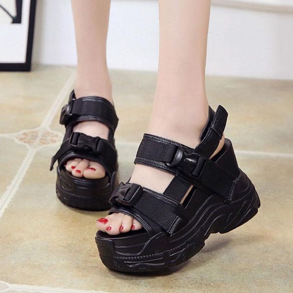 sandals lucyever black white wedge high heels summer open toe ankle buckle platform sandalias woman casual beach chunky shoes
sandals lucyever black white wedge high heels summer open toe ankle buckle platform sandalias woman casual beach chunky shoes