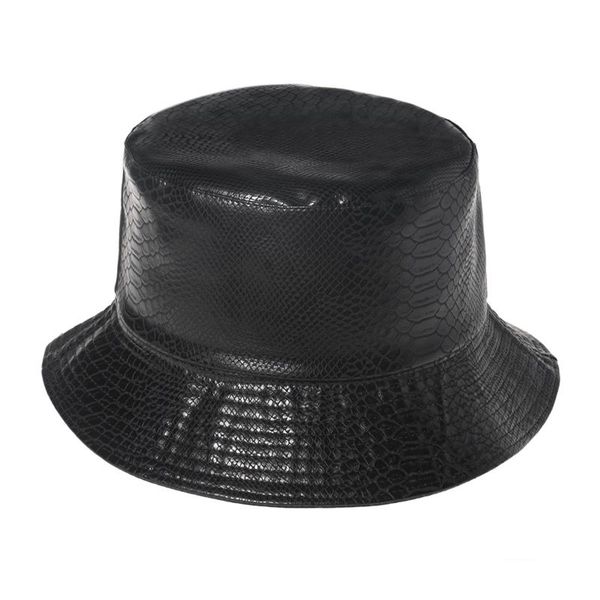 wide brim hats fashion black pink gorros snake skin fishing caps crocodile leather bucket for women lady, Blue;gray
wide brim hats fashion black pink gorros snake skin fishing caps crocodile leather bucket for women lady, Blue;gray
