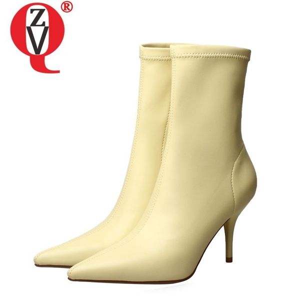 boots zvq autumn style high heel women ankle pointed toe ladies side zipper thin party shoes lady good quality booties, Black
boots zvq autumn style high heel women ankle pointed toe ladies side zipper thin party shoes lady good quality booties, Black