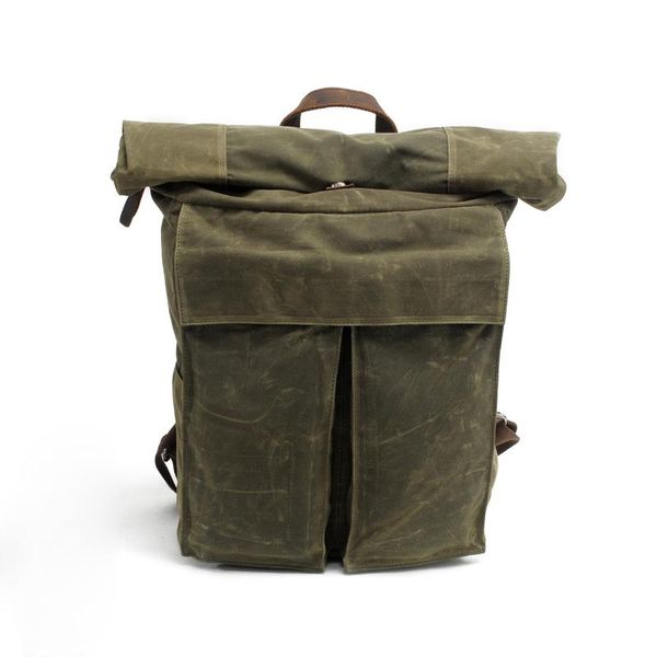 backpack waxed canvas urban fashion business lapbags college school daypack for teenager
backpack waxed canvas urban fashion business lapbags college school daypack for teenager