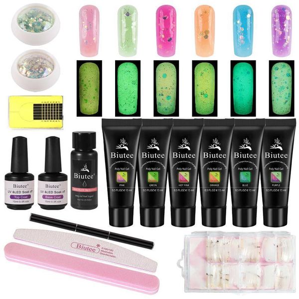 16pc/kit poly nail polish gel kit 15g varnish uv biulder temperature color change extension decor1
16pc/kit poly nail polish gel kit 15g varnish uv biulder temperature color change extension decor1