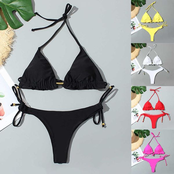 solid colorful bikini set euramerican batsuit lace-up women's bathing fashion seaside holder biquini beachwear, White;black
solid colorful bikini set euramerican batsuit lace-up women's bathing fashion seaside holder biquini beachwear, White;black