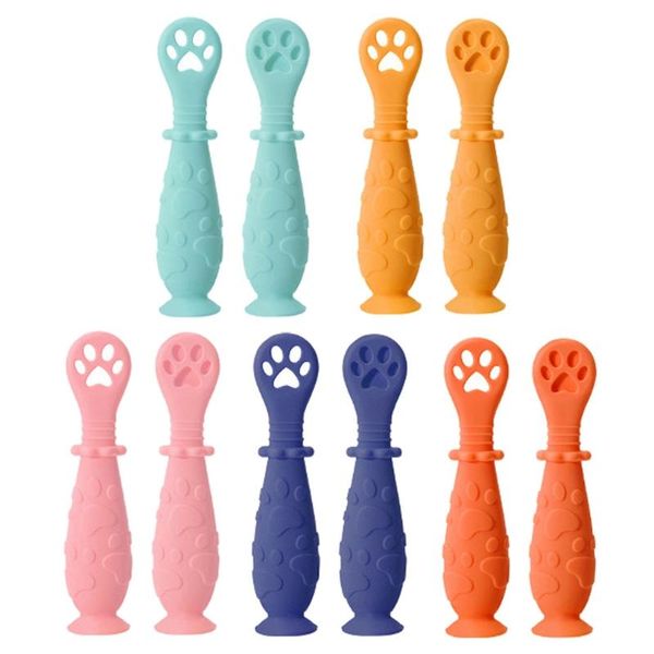 cups, dishes & utensils 2pcs/set baby learn spoon set short easy cartoon silicone teether infant anti-slip feeding training tableware
cups, dishes & utensils 2pcs/set baby learn spoon set short easy cartoon silicone teether infant anti-slip feeding training tableware