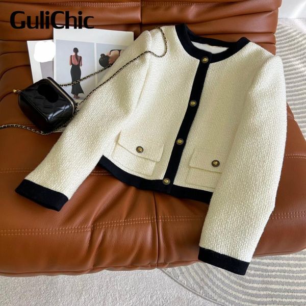 women's jackets 11.3 gulichic women casual fashion contrast color single breasted wool tweed jacket, Black;brown
women's jackets 11.3 gulichic women casual fashion contrast color single breasted wool tweed jacket, Black;brown