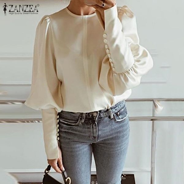 fashion blouse 2021 zanzea women autumn long puff sleeve shirt office lady work ol blusas solid loose tunic shirts plus size, White
fashion blouse 2021 zanzea women autumn long puff sleeve shirt office lady work ol blusas solid loose tunic shirts plus size, White