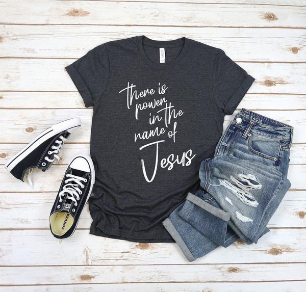 there is power in name of jesus inspirational christian t-shirt goth 100% cotton funny letter print o neck ladies drop women's, White
there is power in name of jesus inspirational christian t-shirt goth 100% cotton funny letter print o neck ladies drop women's, White