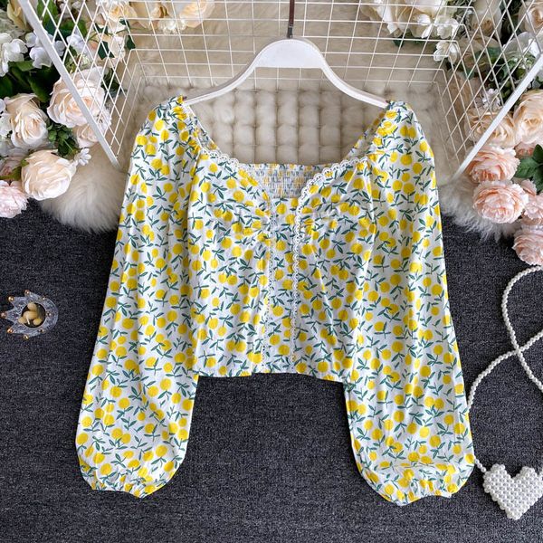 women's blouses & shirts ins autumn shirt lace slim fashion long sleeve short lady square neck elegant vintage blouse n9, White
women's blouses & shirts ins autumn shirt lace slim fashion long sleeve short lady square neck elegant vintage blouse n9, White