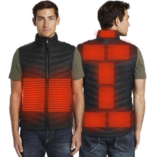 places winter electric heated vest men plus size 5xl usb infrared smart adjustable temperature heating jacket men's vests, Black;white
places winter electric heated vest men plus size 5xl usb infrared smart adjustable temperature heating jacket men's vests, Black;white