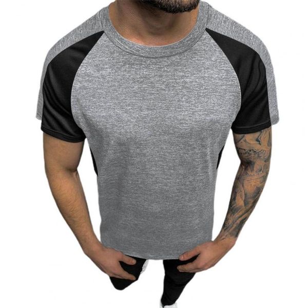 men t-shirt casual short sleeve sweat-absorbent summer round neck patchwork daily wear sports tee sweatshirt men's t-shirts, White;black
men t-shirt casual short sleeve sweat-absorbent summer round neck patchwork daily wear sports tee sweatshirt men's t-shirts, White;black