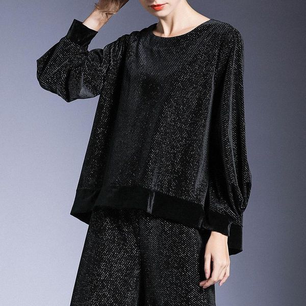 women's hoodies & sweatshirts loose fit black spit joint lurex sweatshirt round neck long sleeve women big size fashion tide spring 202
women's hoodies & sweatshirts loose fit black spit joint lurex sweatshirt round neck long sleeve women big size fashion tide spring 202