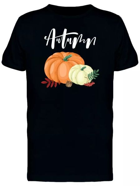 autumn pumpkins men's tee -image by shutterstock, White;black 
autumn pumpkins men's tee -image by shutterstock, White;black