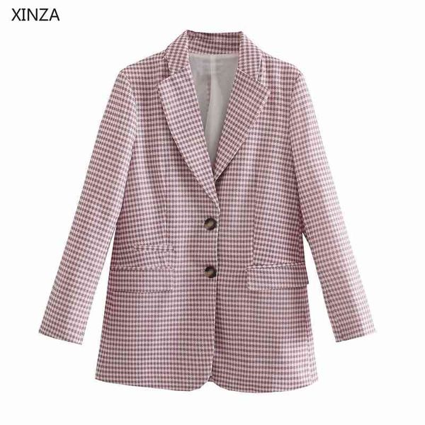 women's wool & blends women pink houndstooth blazer suit long sleeve pronounced shoulders vintage plaid blazers woman button up o, Black
women's wool & blends women pink houndstooth blazer suit long sleeve pronounced shoulders vintage plaid blazers woman button up o, Black