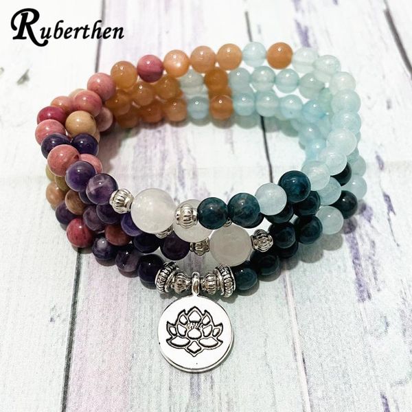 beaded, strands ruberthen women`s 6 mm mix gemstones 108 mala bracelet aqua ramine sunstone apatite design beads jewelry, Black
beaded, strands ruberthen women`s 6 mm mix gemstones 108 mala bracelet aqua ramine sunstone apatite design beads jewelry, Black