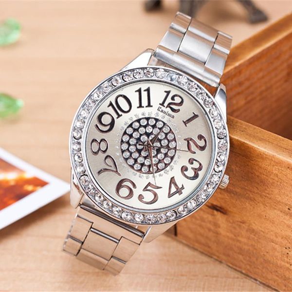 wristwatches luxury women's bangle watch stainless steel ribbon band with artificial crystal for women casual quartz wristwatch, Slivery;brown
wristwatches luxury women's bangle watch stainless steel ribbon band with artificial crystal for women casual quartz wristwatch, Slivery;brown