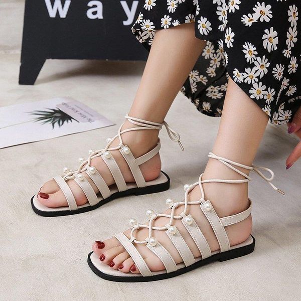 sandals women pearl cross strap gladiator outdoor flat comfortable summer party dress lightweigh shoes, Black
sandals women pearl cross strap gladiator outdoor flat comfortable summer party dress lightweigh shoes, Black