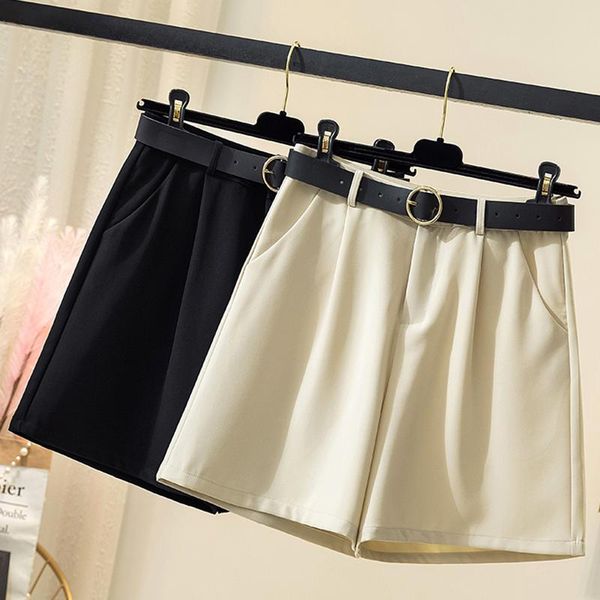 style plus size women's suit shorts summer thin high waist loose-fitting slimming casual wide leg, White;black
style plus size women's suit shorts summer thin high waist loose-fitting slimming casual wide leg, White;black