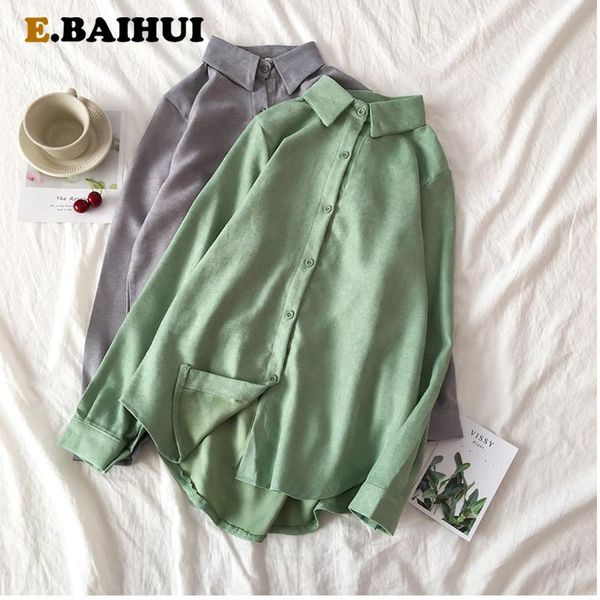 e-baihui solid shirts womens and blouses long sleeve spring ladies loose boyfriend style shirt women's &, White
e-baihui solid shirts womens and blouses long sleeve spring ladies loose boyfriend style shirt women's &, White
