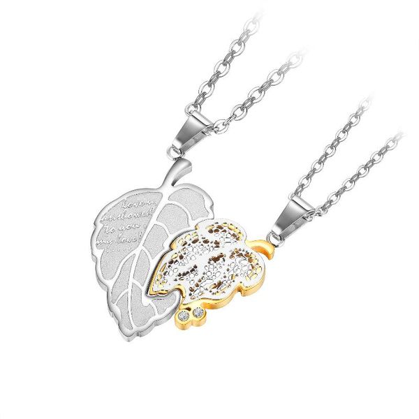 fashion leaf pendant necklace simple temperament stainless steel jewelry for lovers gift not fade wholesale necklaces, Silver
fashion leaf pendant necklace simple temperament stainless steel jewelry for lovers gift not fade wholesale necklaces, Silver