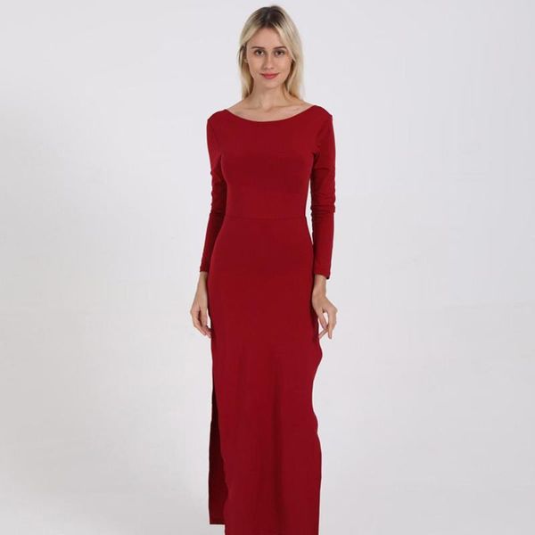 casual dresses winter style 2021 arrivals long sleeve split floor length 6 color solid elegant evening party dress, Black;gray
casual dresses winter style 2021 arrivals long sleeve split floor length 6 color solid elegant evening party dress, Black;gray