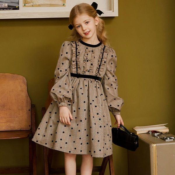 girl's dresses 2021 autumn fashionable girls cute dot dress baby kids retro princess children elegant clothing, #6637, Red;yellow
girl's dresses 2021 autumn fashionable girls cute dot dress baby kids retro princess children elegant clothing, #6637, Red;yellow
