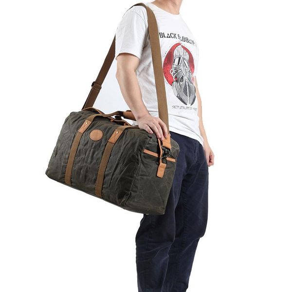 travel style retro thick oil wax canvas fitness bag vintage shoulder outdoor gymnastic valise duffel bags
travel style retro thick oil wax canvas fitness bag vintage shoulder outdoor gymnastic valise duffel bags