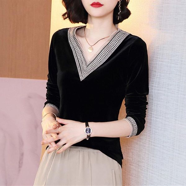women's blouses & shirts blouse women gold velvet long sleeve 2021 spring hepburn vintage embroidery v-neck shirt blusas mujer de moda, White
women's blouses & shirts blouse women gold velvet long sleeve 2021 spring hepburn vintage embroidery v-neck shirt blusas mujer de moda, White