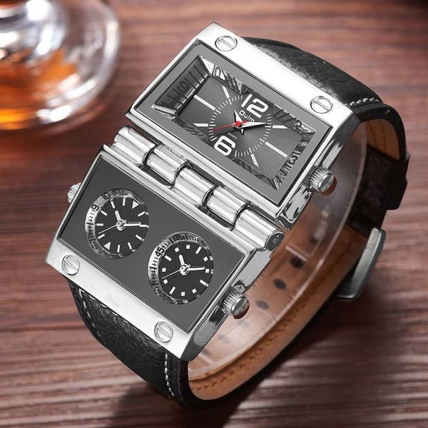 wristwatches 2021 men big watches oulm fashion rectangle military sports 3 time zone quartz reloj hombre, Slivery;brown
wristwatches 2021 men big watches oulm fashion rectangle military sports 3 time zone quartz reloj hombre, Slivery;brown