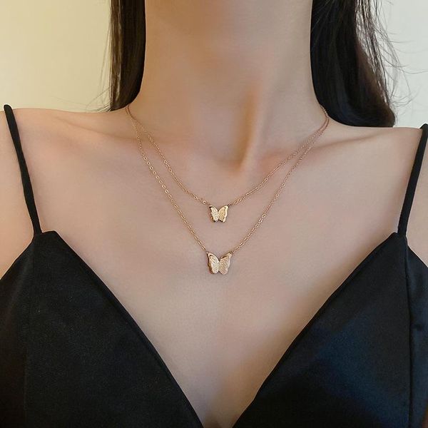 chains fashion temperament titanium steel necklace three-dimensional butterfly gold neck for women jewelry 2021 wholesale, Silver
chains fashion temperament titanium steel necklace three-dimensional butterfly gold neck for women jewelry 2021 wholesale, Silver