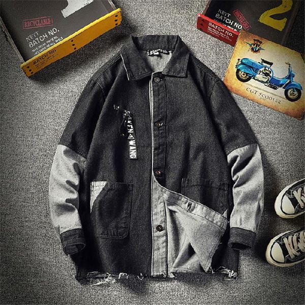 spring men's korean denim jacket hole slim fashion retro cowboy overcoat male clothes trendy casual handsome jackets, Black;brown
spring men's korean denim jacket hole slim fashion retro cowboy overcoat male clothes trendy casual handsome jackets, Black;brown