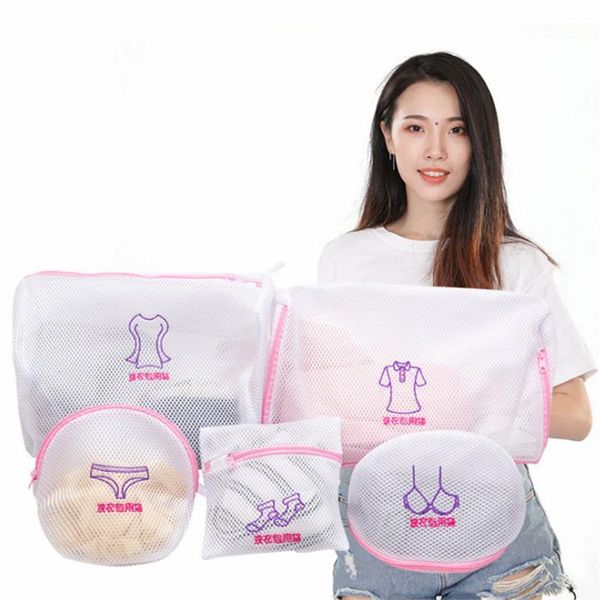 5pcs set anti-deformation wash net bag thick fine mesh laundry home practical washing bags
5pcs set anti-deformation wash net bag thick fine mesh laundry home practical washing bags