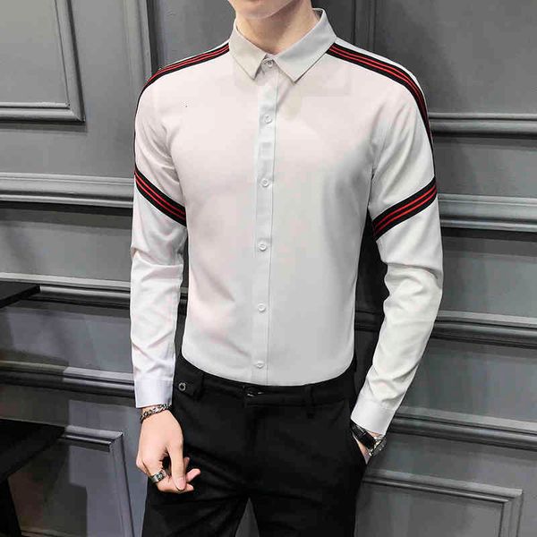 men's casual shirts gzdeerax spring and autumn shirt men luxury long sleeve party mens dress camisa masculina fashion slim man 3nf4, White;black
men's casual shirts gzdeerax spring and autumn shirt men luxury long sleeve party mens dress camisa masculina fashion slim man 3nf4, White;black
