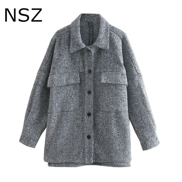women's jackets nsz women oversized wool blends shirt coat fashion ladies loose jacket female overshirt outerwear, Black;brown
women's jackets nsz women oversized wool blends shirt coat fashion ladies loose jacket female overshirt outerwear, Black;brown